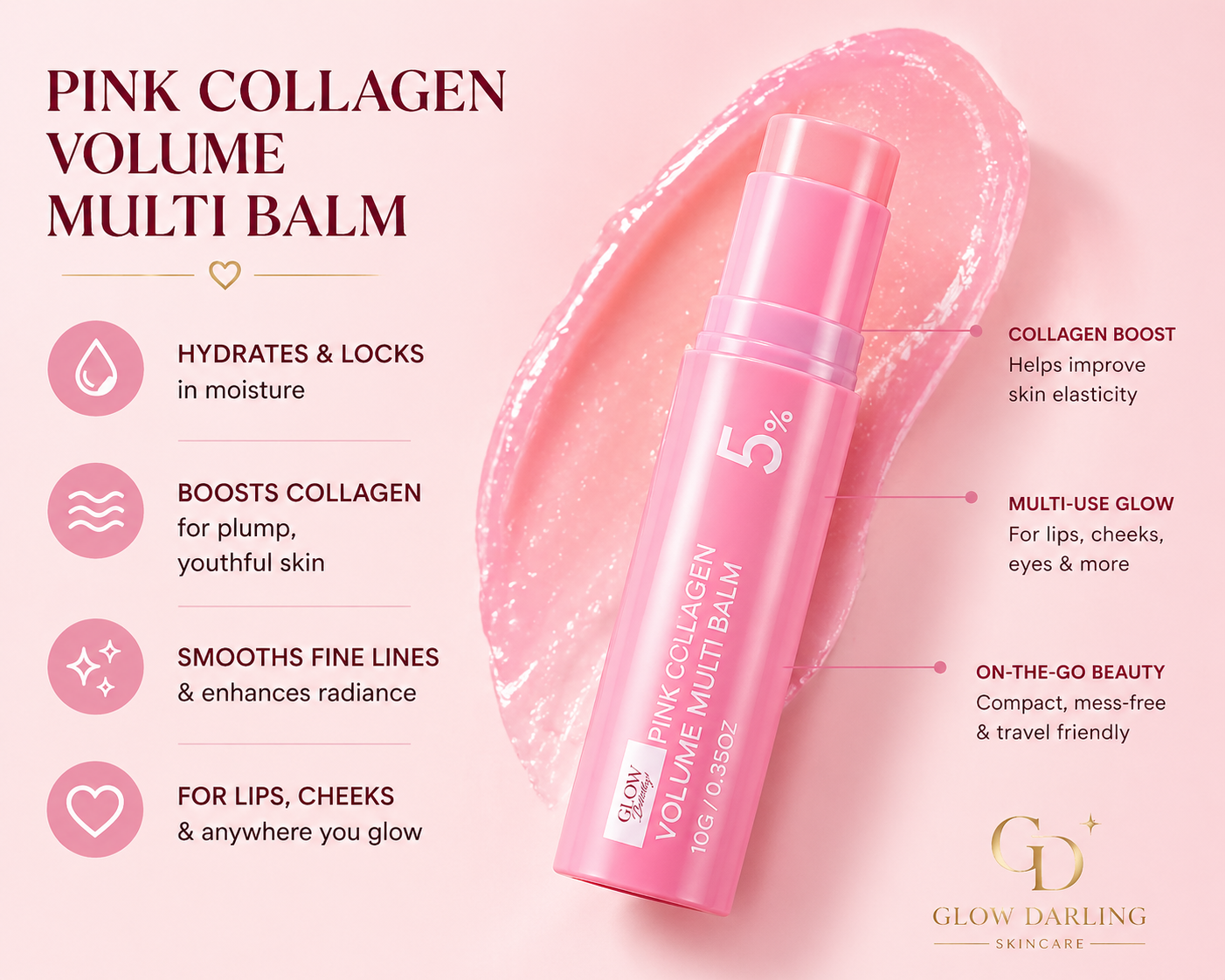 Glow Darling Pink Collagen Glow Stick